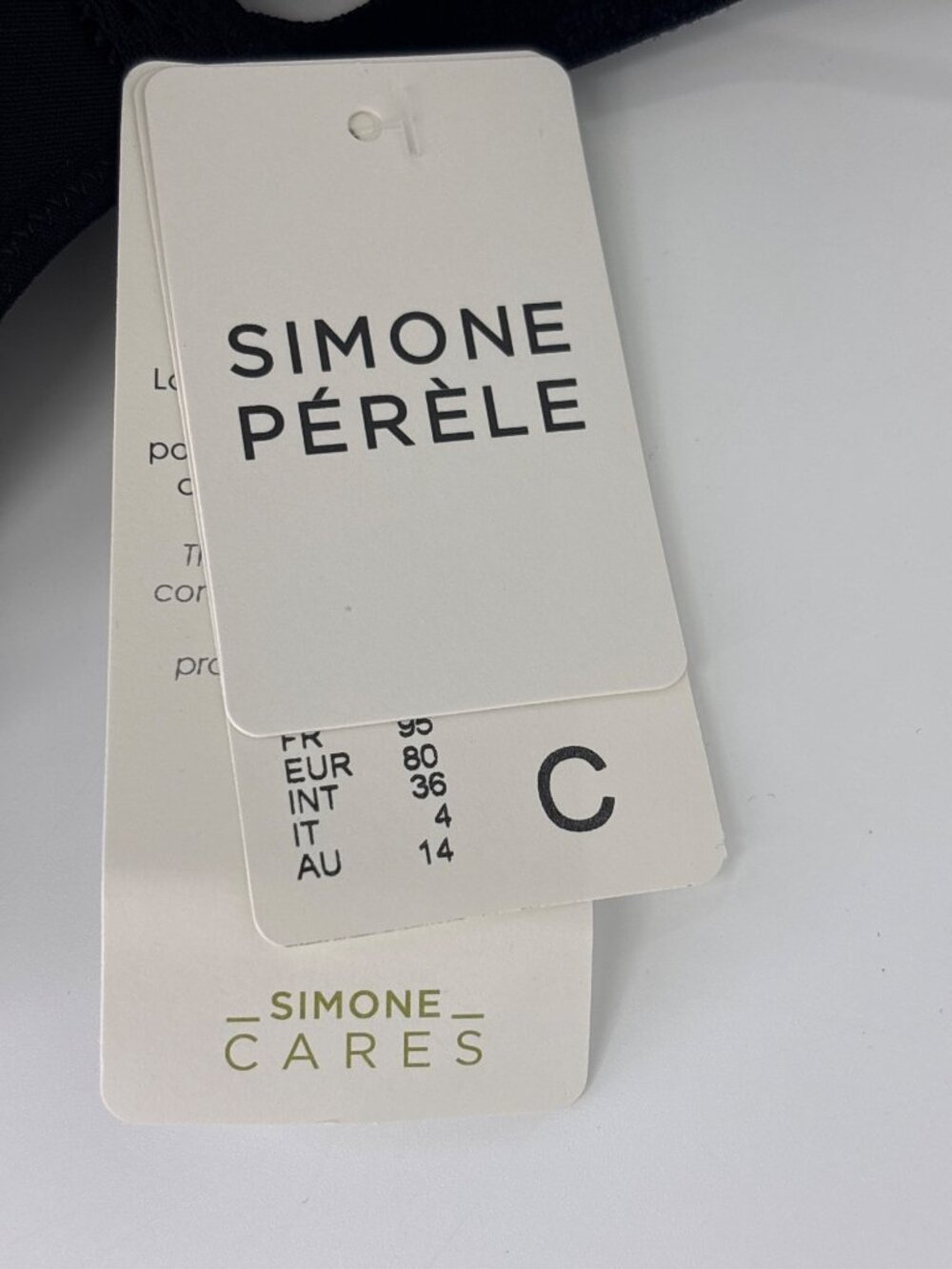 Simone Perele Escale 3d Plunge T-Shirt Underwire Lace Trim Bra Black 36C NEW - Picture 4 of 7